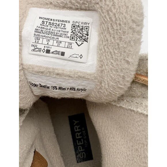 Sperry Women's Saltwater Emboss Wool Boots Waterproof White STS82473 sz 6.5 - Picture 7 of 15